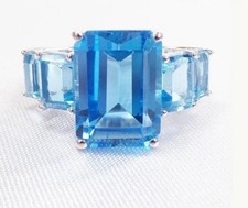 Natürlicher  Blautopas-Ring