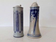 2x Bierkrug Humpen Seidel  Herforder Pils Jahreskrug 1996, Sahm Steinzeug