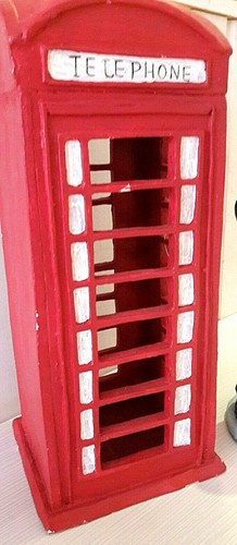 Dekorative große telefonzelle - große,