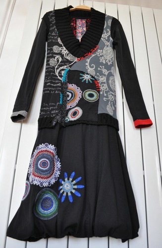 Desigual langarmkleid s - langarmkleid,