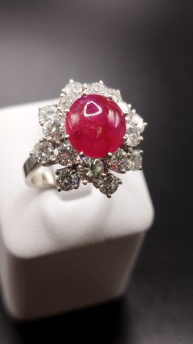 Rubin ring mit brillanten - ring,