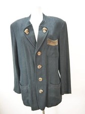 Lodenfrey schwarz mit Hirschhornknopf fesche Herren Janker Trachtenjacke Gr.48