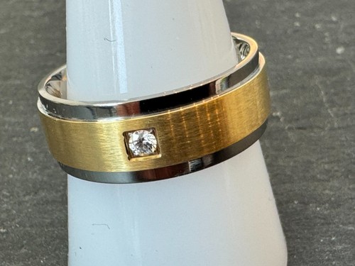 Titan ring bicolor mattiert - bicolor,