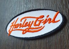 Harley Davidson Girl Biker Patch Aufnäher oder Bügelpatch / sew on or iron on