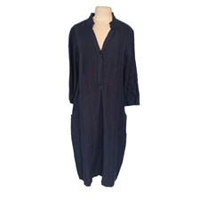 Leinen Kleid Dunkel Blau 💙