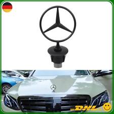 Für Mercedes Benz W211 E Klasse Motorhaube Stern Emblem 44mm Matt Schwarz