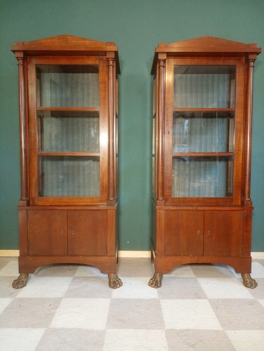 Paar vitrinen biedermeier - paar,