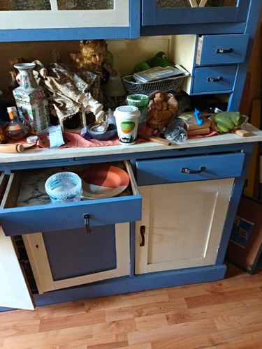 Blau weißer buffetschrank - buffetschrank, mit