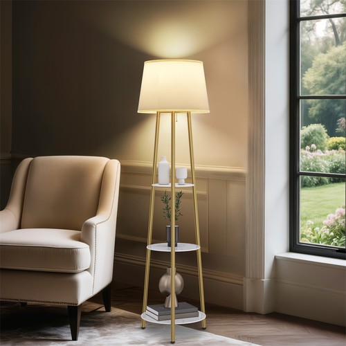 Gold stehlampe antik - gold,