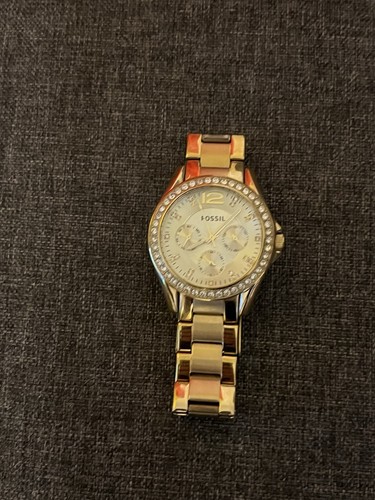 Fossil damenuhr gold mit - gold,