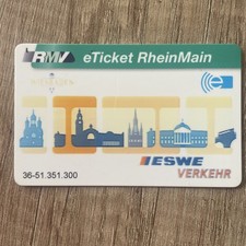 eTicket RheinMain (RMV). ESWE Verkehr. Kundenkarte. Transport Mehr weg. Ungültig