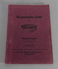 Teilekatalog / Ersatzteilliste Triumph Motorrad Fips Modell Export Stand 09/1956