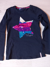 Desigual Langarm Shirt Gr. 11-12 Jahre, ca. 146 152, Stern Wendepailetten