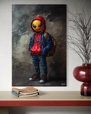 Spider Man Leinwand Bild Cool Farbig Stil Pop-Art Superhelden Halloween