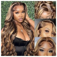 Ombre Highlight Real Hair Wig