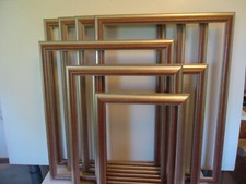 Bilderrahmen 30x40 - 50x70 silber rot Holz Rahmen für Keilrahmen Leinwand