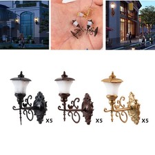 5x 1:87 Modell Wandleuchten Sandtisch Gartenbahn Micro Layout Zubehör