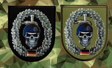 Sanitätsdienst Skull Wappen"Aufnäher"Patch/Bundeswehr/Veteran/Soldat/Totenkopf