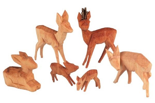 Rehe geschnitzt geschnitzte - rehe, geschnitzt,