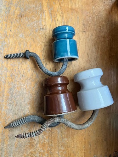 Vintage isolator set keramik - isolator,