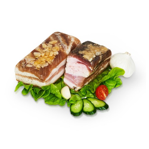 Speck salo mit knoblauch - mit,