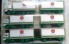 3x Leibinger Bier Mercedes Benz Hängerzug Herpa/Albedo 1/87 