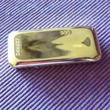 Flaschenöffner Kapselheber Goldbarren mit OVP