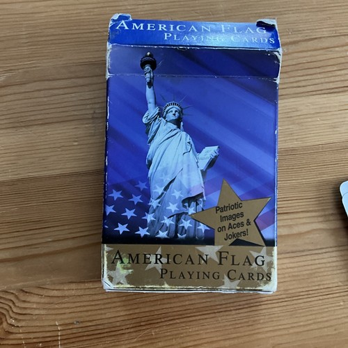American flag playing - flag, cards