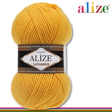 Alize 100 g Lanagold Wolle Garngemisch 49% Wolle + 51% Acryl  50 Farben