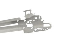 Grillzange Motiv Baumaschine / Asphaltfertiger