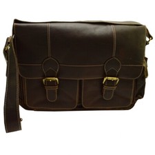 Büffelleder Aktentasche Lehrertasche geöltes Leder Hochwertig braun