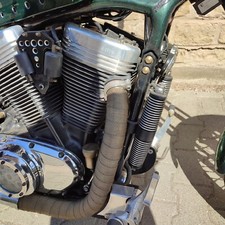 Ölkühler Set CNC gefräst für Suzuki Intruder VS 1400 Alufarben poliert