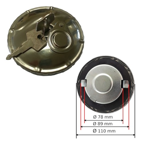 Tankdeckel 80mm chrom - 80mm,