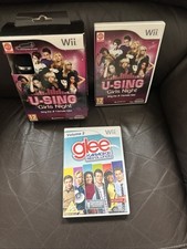 Wii U Sing Girls Night Mikrofon und Spiel + Glee Karaoke Revolution Spiel.