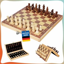 Schachbrett mit Figuren Magnetisch & Klappbar 29x29 cm Schachspiel Reiseschach