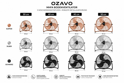 Ozavo bodenventilator mhfa - ozavo,
