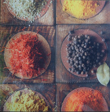 GEWÜRZE Glasbild Wandbild Glas Küche Küchenrückwand Spritzschutz Top 50x50cm