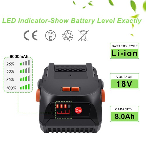 Für aeg 18v 0ah l1830r - 8.0ah,