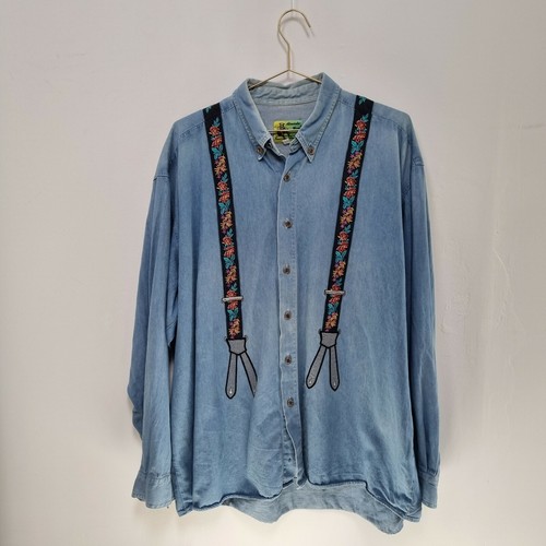 Vintage trachtenhemd jeanshemd - vintage,