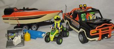 Playmobil 3399,4427 Speed Motorboot Rennboot Racer Quad Pickup Bootanhänger Jeep