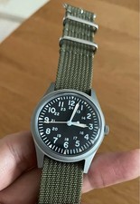 Military 38mm Vintage Watch Quartz Movement Field Watches Domed Sapphire Crystal