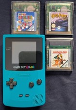 Nintendo, Gameboy, Game Boy Color, Handheld Konsole, Türkis, Turquoise.