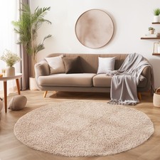 Einfarbig Hochflor Runder