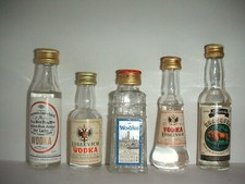 5x Miniaturflaschen Spirituosen Schnaps - Set H891 VODKA - minibottles 🍾