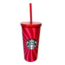 Starbucks Tumbler Thermobecher Cold to Go Edelstahl Swirl rot-pink Logo 16oz NEU