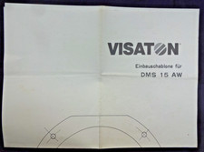 VISATON EINBAUSCHABLONE DSM 15 AM,GEFALTET, 1 BEDRUCKTE SEITE.