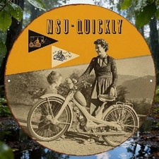 Blechschild rund NSU Quickly