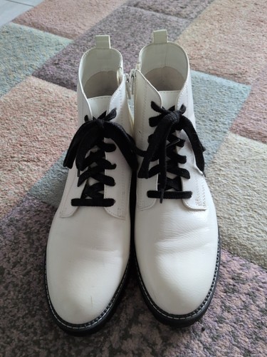Lack stiefelette weiß - stiefelette,,