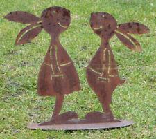 Edelrost Hasenpaar Hasen Rostdekoration Ostern Frühling Ich liebe dich 110!!