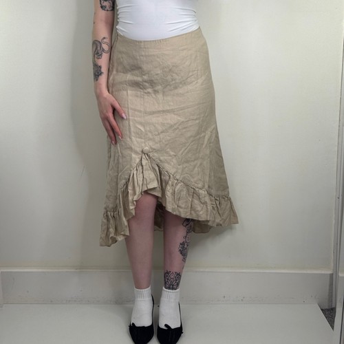 Y2k vintage 100 leinen - vintage, midi